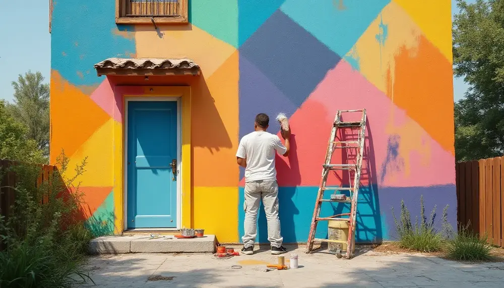 fassadenanstrich-mit-muster-kreativitaet-fuer-die-aussenwand
