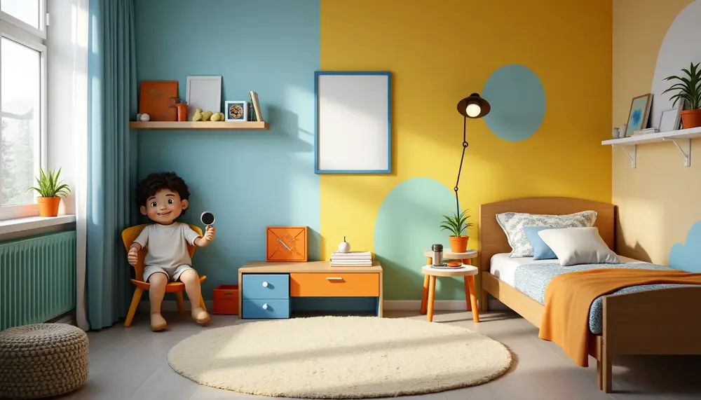 Kreative Wandgestaltung für das Jugendzimmer eines Jungen