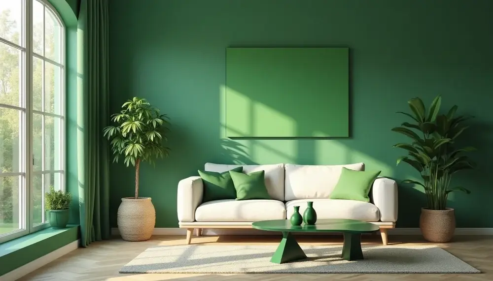 Wandgestaltung Wohnzimmer Grün: Frische Ideen für Ihr Zuhause